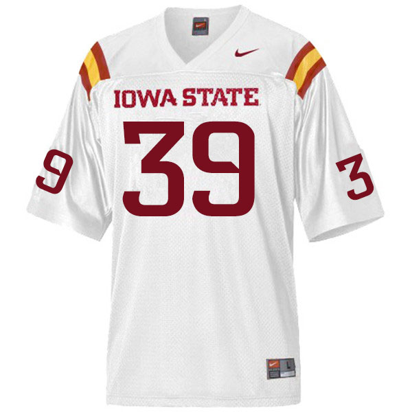 Men #39 Steve Wirtel Iowa State Cyclones College Football Jerseys Sale-White